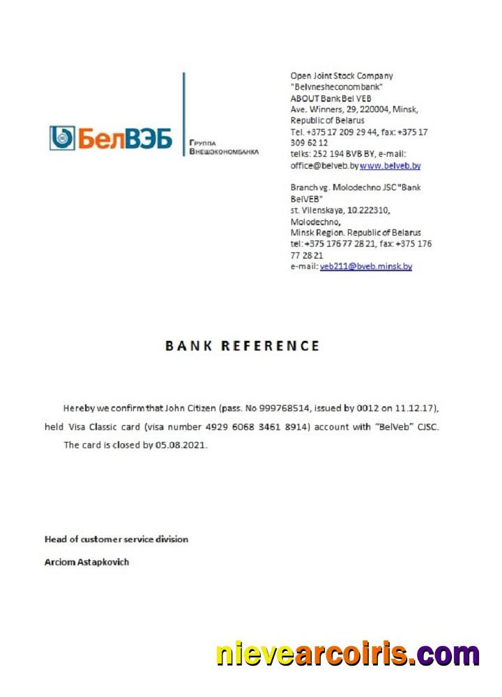 Belarus BelVeb closure reference